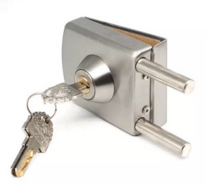 Cerradura para puertas de vidrio