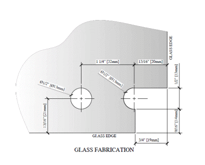 Zapfenscharniere für Glastüren bis 8 mm Glas