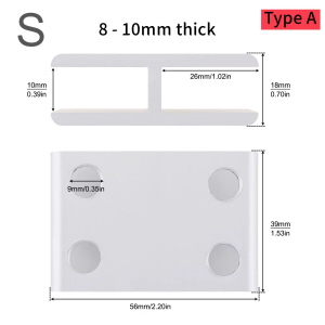 Glasverbinder bis 10 mm Glas