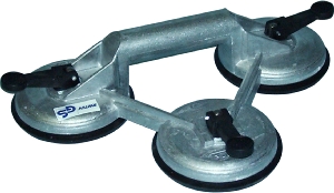 Saugheber aus Aluminium mit drei Kipphebel.