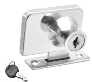 Vitrinenschloss für Glastüren bis 8 mm Glas